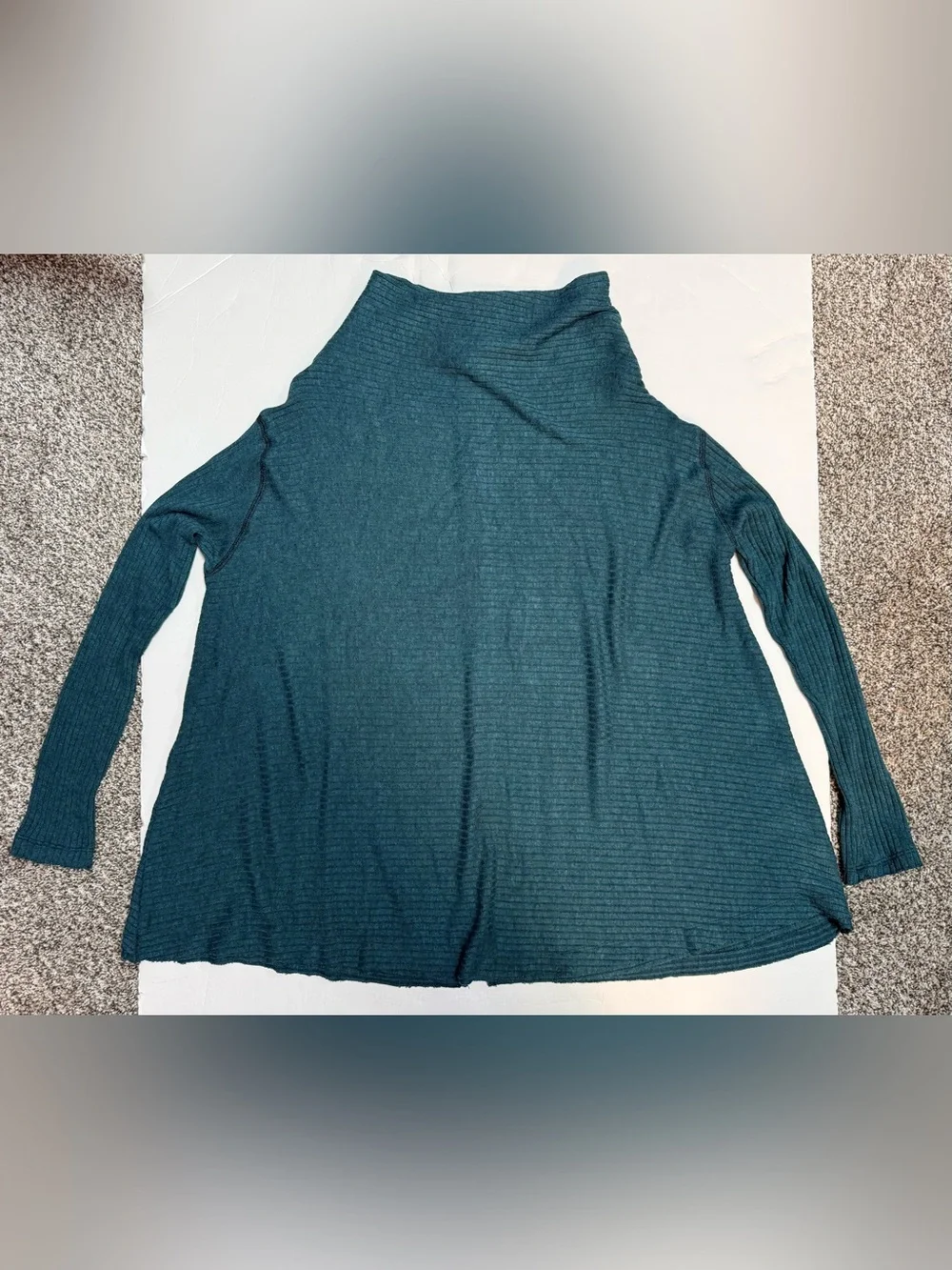 We The Free FP Love Split Open-Back cowl neck knit top in Deep Teal size M